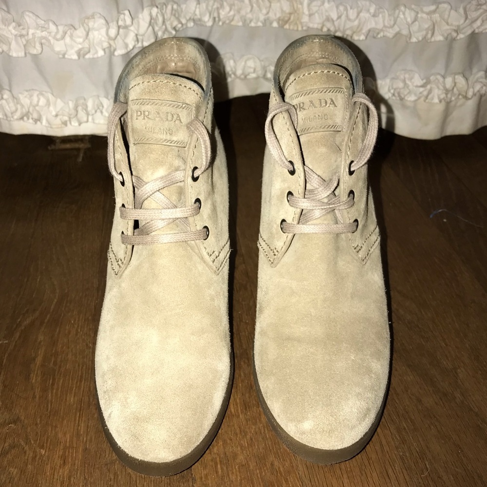 Prada wedge boots! Super nice and great price